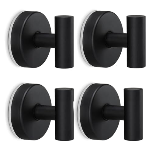 Black Suction Cup Hooks Towel Shower Home No Loofah Wall Drill So Storage Wash Cloth Strong Holder for Shower Bathroom Window Wreath, 4 Pack - color: Black