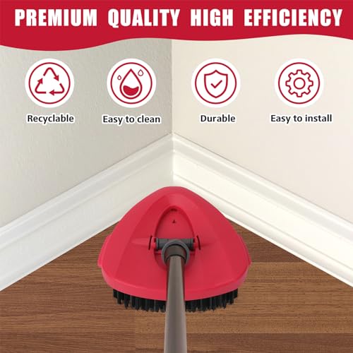 2 Pack Scrub Brush Replacement Head for O Cedar EasyWrin Spin Mop 1 Tank System, Spin Mop Replace Head Base, Shower Floor Scrubber, Hard Bristle Cleaning Brush for Bathroom Kitchen Wall Tile - size: 1-Tank Scrub Brush (2pcs)