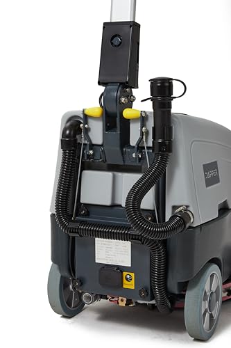 Battery Powered Walk Behind Floor and Carpet Scrubber Buffer Polisher Machine, 16" Brush, 21.5" Squeegee Width, 6.5 gal Tank, Brush Speed 200 RPM, Includes a Hard Brush Soft Brush and 3 Scouring pads - size: 16" Manual