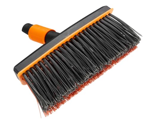 Fiskars All-Purpose Broom, Broom Head, Width: 26 cm, Plastic Bristles, Black/Orange, QuikFit, 1001417 - style: All-purpose broom (26 cm)