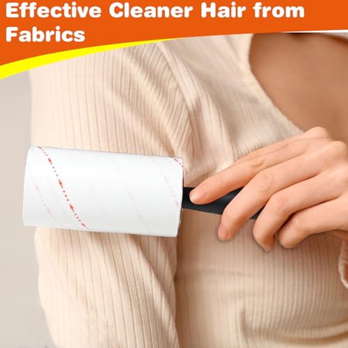 Yvnicll 630 Sheets Extra Sticky Lint Rollers for Pet Hair | Easy Spiral Tear Lint Roller for Clothes and Pet Hair， Remover for Couch, Furniture and Carpet.