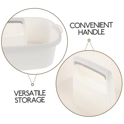 Plastic Basket for Cleaning Supplies Hotel Home Use Sturdy Handle Kitchen Cleaning Utensil Organizer Spacious Storage Bucket