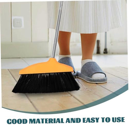 Amosfun Soft Bristle Broom with Long Handle Heavy Duty Indoor and Outdoor Sweeping Broom for Home Cleaning Non-Stick for Kitchen and Garage