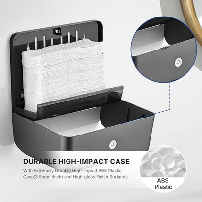 Commercial Paper Towel Dispenser Wall Mounted, Trifold/C-Fold/Multifold Hand Towel Holder, Hand Towel Dispenser for Bathroom Tissue Dispenser, Large Capacity 200 Sheets (Gray-5853) - color: Gray-5853