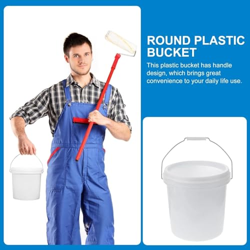ATERET 2 Gallon White Bucket Only - All Purpose Pails - Food Grade - Made in USA - BPA Free Plastic (12 Pack) - size: 12pk - 2 Gal. (Bucket Only)