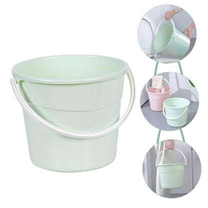 Cabilock 1pcs Water Storage Bucket Sturdy Utility Pail Handle for Home Cleaning Fishing and Outdoor Use Material Convenient and Practical Design - color: Green