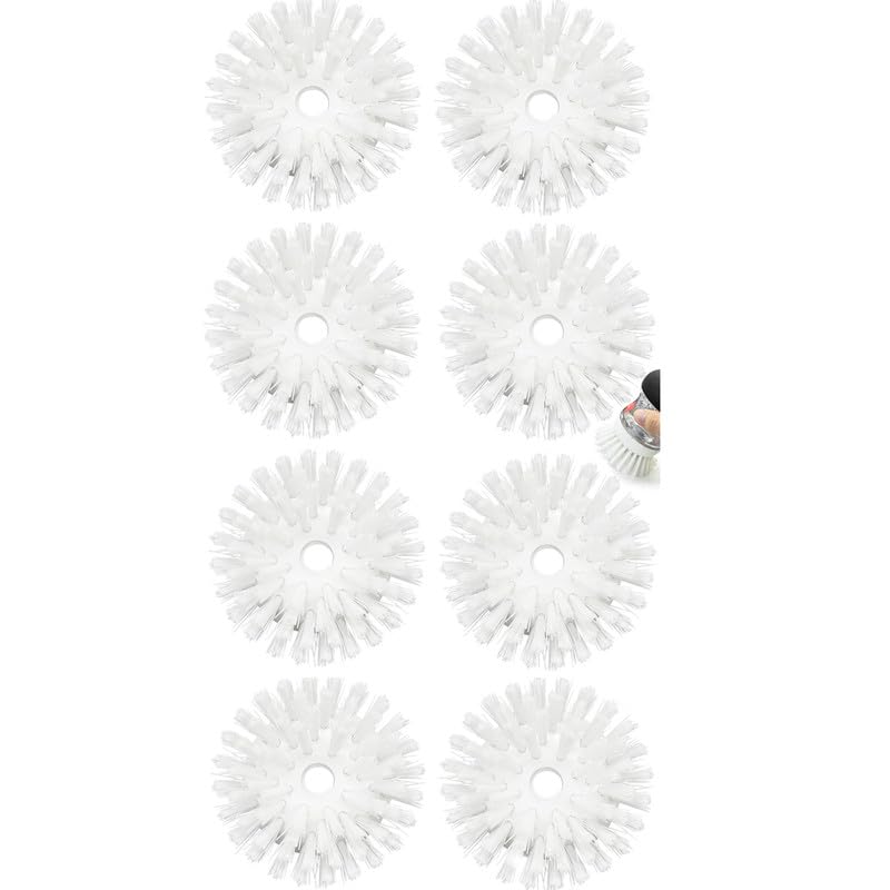 Palm Brush Refills for OXO Soap Dispensing Dish Brush - 8 Pack Cleaning Replacement Brush Head for OXO Palm Brush - color: 8-white