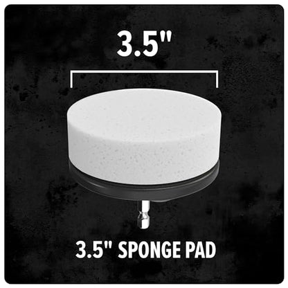 Dirt Devil Foam Sponge Pad Cleaning Set, 3 Piece, 3.5" Sponges, for Use on Glass, Mirrors, Hardwood and More, Soft and Absorbent, Cleaning Sponge Drill Attachment - style: Sponge Pad Kit