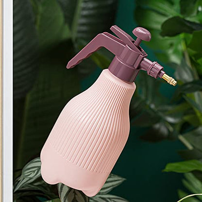 1500ml Gardening Spray Bottle with Rotating Nozzle - Large Area Uniform Spray, Sealed Copper Head, Ergonomic Handle Design (Pink) - color: Pink