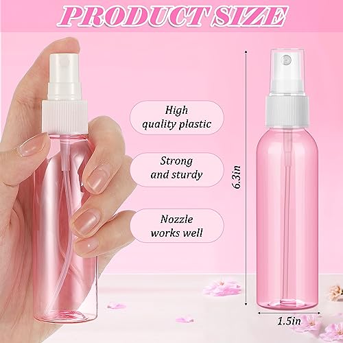Tanlade 100 Pcs 2oz Small Spray Bottles Refillable Mini Spritzer Clear Empty Plastic Spritz Bottle Refillable Reusable Travel Size Mist Sprayer for Travel Cleaning Perfume Liquid(Red) - color: Red