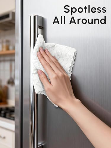 Microfiber Cleaning Cloths Roll, 75 Pack Tear Away Microfiber Towels Roll, 12" x 12" Lint Free Rags, Reusable Cleaning Cloths, Washable, Scratch Free,Ultra Absorbent Dish Rags(White Ripple) - color: White Ripple, size: 75 pack