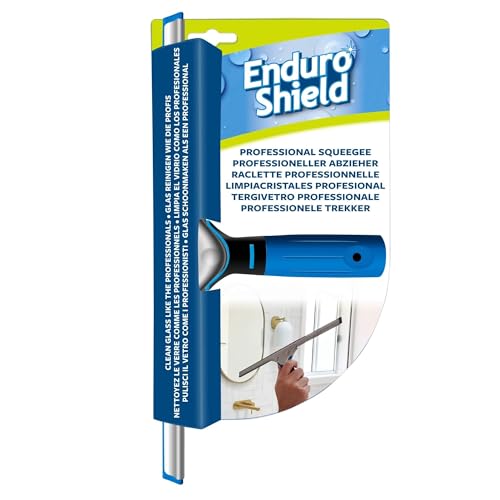 Professional Squeegee - Premium Quality Silicone Rubber Blades with Ergonomic Handle for Streak-Free Cleaning - Perfect for Windows, Shower Doors, and Railings - size: Single: Professional Squeegee