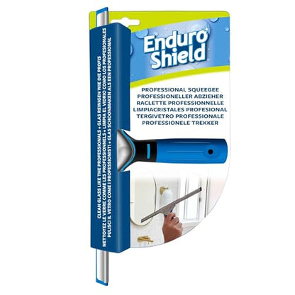 Professional Squeegee - Premium Quality Silicone Rubber Blades with Ergonomic Handle for Streak-Free Cleaning - Perfect for Windows, Shower Doors, and Railings - size: Single: Professional Squeegee
