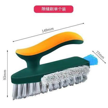 Rotating Floor Scrub Brush Long Handle Windows Squeegee Stiff Bristle Broom Mop 2In1 for Bathroom Kitchen Floor Crevice Cleaning(OG04-0120-green) - size: OG04-0120-green