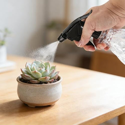 Ergonomic Spray Bottle 500ml – Adjustable Mist & Stream Nozzle, Multipurpose Trigger Sprayer for Cleaning, Gardening, Hair Styling, Pet Training – Reusable Clear Plastic Bottle (1 Pack)