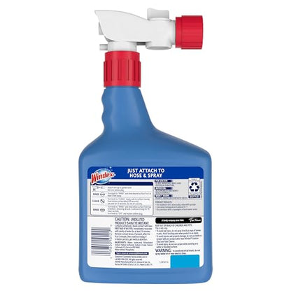 Windex Outdoor Window and Glass Cleaner for Hose Ammonia Free, Concentrated Formula for Deep Outdoor Clean, Patio Cleaner, Compatible With All Hoses, 32 Fl Oz (Pack of 2) - size: 32 Fl Oz (Pack of 2)