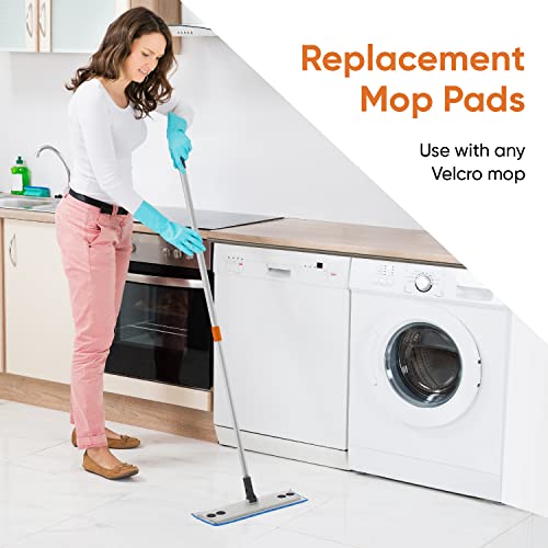 Superio Microfiber Mop Replacement Head, 16 inch Damp Mop Pad Refill for Miracle Mop Dusting and Spray Mop, attaches to Velcro mop(2 Pack) - size: 2 Refills