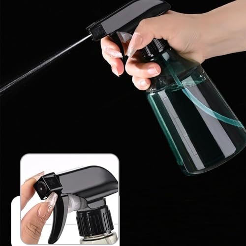 Spray Bottle, 500ml Refillable Sprayer Bottle with Adjustable Nozzle and 2 Modes, Empty Cleaning Solution Container, Mist/Stream,Thickened Version,Water Plants,for Cleaning Solutions, Oils, Hair, Cook - color: Green