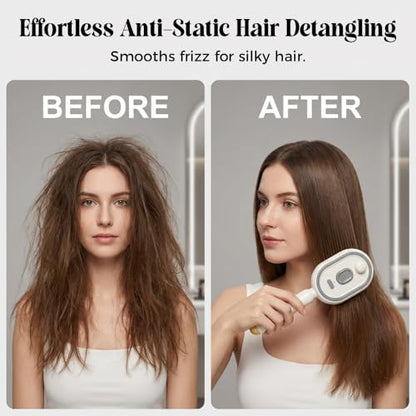 Electric Spray Air Cushion Massage Comb, 2026 New Air Cushion Brush with Self-Cleaning, Retractable Hairs Massage Brush for Frizzy Hair & Scalp Care, Relieve Hair Tangles and Dryness (Purple) - color: Purple