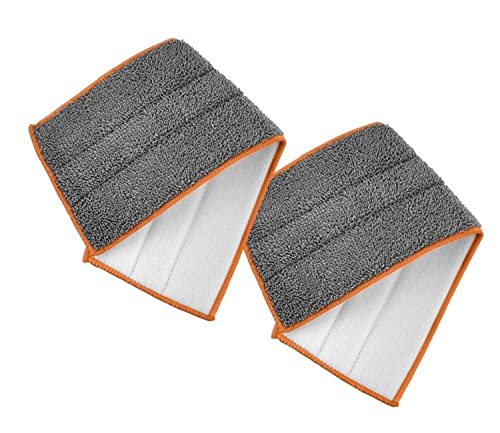Superio Microfiber Mop Replacement Head, 16 inch Damp Mop Pad Refill for Miracle Mop Dusting and Spray Mop, attaches to Velcro mop(2 Pack) - size: 2 Grey Mop Pads