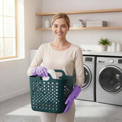 Dishwashing Rubber Gloves for Cleaning – 4 Pairs Kitchen Gloves with Handing Hooks Washing Dishes Household Glove - Large - size: Large
