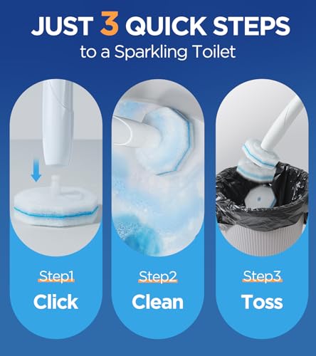 36 Count Toilet Wand Refills For Clorox Toilet Wand, 5X Cleaning Power Toilets Bowl Cleaners With Exclusive Formula, High-Density Disposable Toilets Brush Scrubber - No Falling Apart, Fresh Fragrance