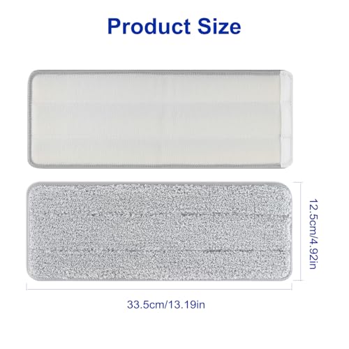 Microfiber Mop Cleaning Pads Flat: 10 Packs 13" X 4.9" Washable Pads for Floor Cleaning Compatible with Tethys & Most 13 Inch Flat Mop - Pads Replacement for Bucket Set - color: 10 Packs - 10 Soft