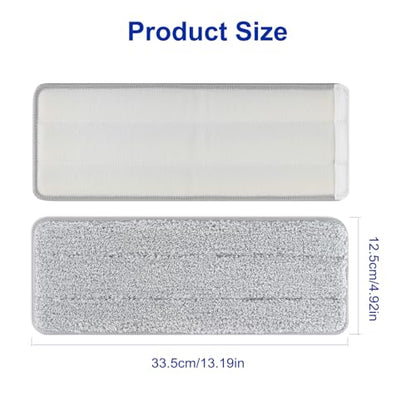 Microfiber Mop Cleaning Pads Flat: 10 Packs 13" X 4.9" Washable Pads for Floor Cleaning Compatible with Tethys & Most 13 Inch Flat Mop - Pads Replacement for Bucket Set - color: 10 Packs - 10 Soft