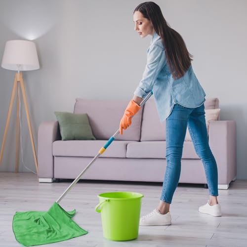 SmoothNovelty 10 Pcs Extra Large Microfiber Cloth 30" x 20" Large Floor Microfiber Towel Reusable Washable Free Lint Free Cloth Rag for Squeegee Mop Floor Window Housekeeping (Green) - color: Green