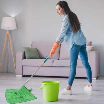 SmoothNovelty 10 Pcs Extra Large Microfiber Cloth 30" x 20" Large Floor Microfiber Towel Reusable Washable Free Lint Free Cloth Rag for Squeegee Mop Floor Window Housekeeping (Green) - color: Green
