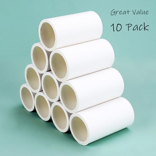 4 inch Lint Roller Refills Only for Scotch-Brite Lint Roller Replacement Refills for Pet Hair Extra Sticky 60 Sheets per Roll Pack of 10 Rolls Total 600 Sheets (Inside Dia. 1-3/4 inch) - size: Inside Dia. 1-3/4 inch