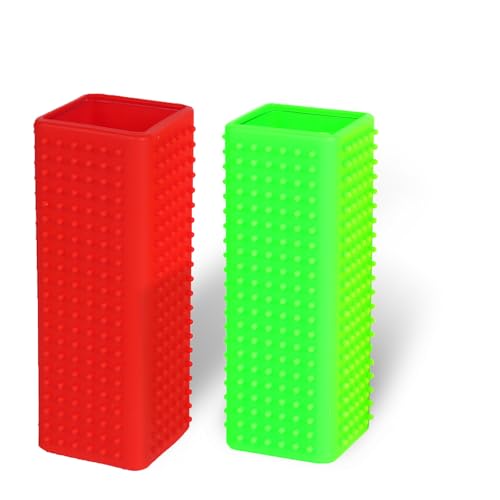 2pcs Pet Dog Cat Hair Remover, Pet Hair Removal Tool, Hollow Cleaner Brush for car，Interior, Furniture, Sofa (red and green) - color: redgreen