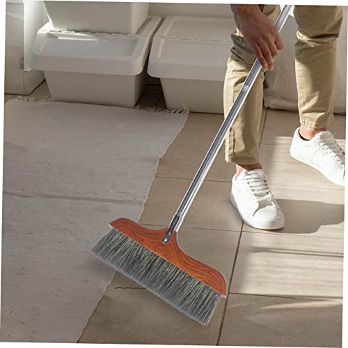 Healifty Soft Bristle Broom with Detachable Long Stainless Steel Handle Lightweight Telescoping Floor Sweeper for Indoor Cleaning Easy Use for Home Office Rv and Outdoor Activities Static