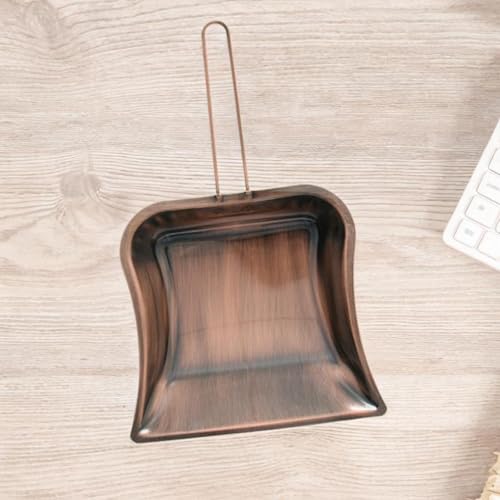 Copper Handheld Dustpan for Tabletop Cleaning, 9.45 x 14.96 in Compact Desk Dust Pan for Home, Bar, and Restaurant