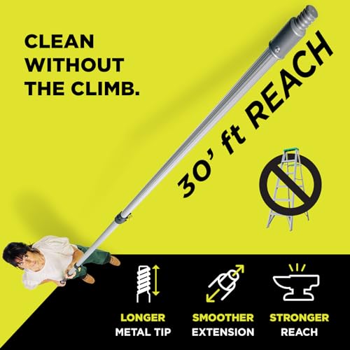 DOCA Telescoping Pole 6-24 Ft - Extension Pole for Cleaning, Feather Duster, Window Washing Kit, Paint Roller, Window Squeegee - High Reach Extendable Kit for Indoor & Outdoor - Pole Only - size: 24 Ft, style: Pole Only