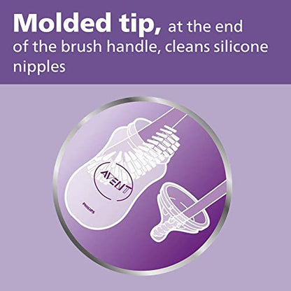 Philips AVENT Baby Bottle and Nipple Brush,Grey,SCF145/18,(Pack of 12) - size: 1 Count (Pack of 12)