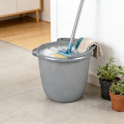 10 Qt. Spout Pail Classic Titanium with Comfortable Handle, Durable Multi-Purpose Pail for Household Cleaning & Storage