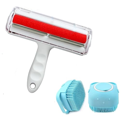 Pet Hair Remover | Cat & Dog Hair Remover for Furniture, Couch, Clothes, Carpet, Car | Portable Pet Hair Remover for Laundry Car Seats, Bedding | Reusable Lint Rollers for Pet Hair Removal Tool