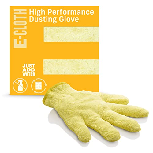 E-Cloth High Performance Dusting Glove - Reusable Microfiber Dusting Glove for House Cleaning, Washable Mitt for Dust, Pet Fur, Furniture, Blinds, Wood, Kitchens, & Household Surfaces - 1 Pack - size: Old Version