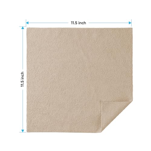 HOMEXCEL Brown Microfiber Cleaning Cloths, 20 Pack Cleaning Rags - Lint Free & Scratch-Free Microfiber Towels for Cars, House & Kitchen, Absorbent Cleaning Towels, 11.5 x 11.5 Inch - color: Brown