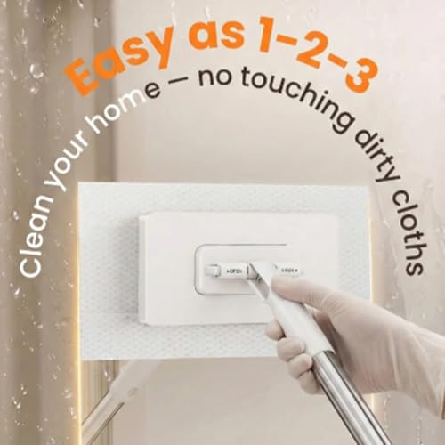 2026 New Snap Grip Mini Mop with Replacement Cleaning Cloth,Clever Zero Touch Mini Mop,100cm Long Handle Mopping Sweeper Stick for Multi Cleaning,Wet and Dry Use (2 Set) - color: 2 Set