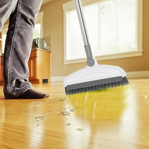BESPORTBLE Long Handle Floor Scrubber Brush with Stiff Bristles, 126cm Hard Bristle Cleaning Brush for Bathroom Tile Grout, Kitchen Floor and Shower Crevice Cleaning