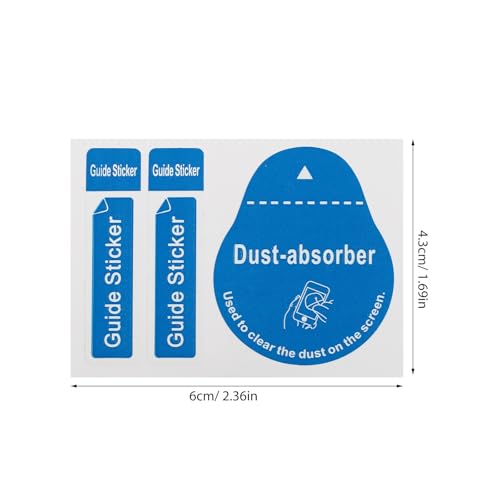 Uonlytech 200pcs LCD Screen Cleaning Stickers Film Dust Removal Stickers Dust Removal Tool Phone Screen Paper Decals Cleaning Phone Tool for Home Use - color: Blue, size: 6X4.3CM