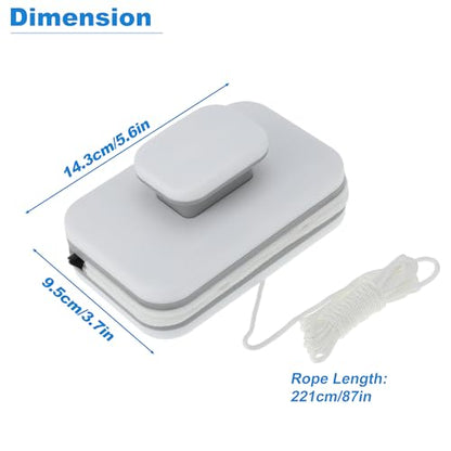 Magnetic Windshield Cleaner Tool, Double-Sided Window Cleaner Tool, Magnetic Glass Wiper for Car/High Rise/Windshield/Sidewindow/Sliding Door Glass Thickness 3-10mm/0.12-0.4inch