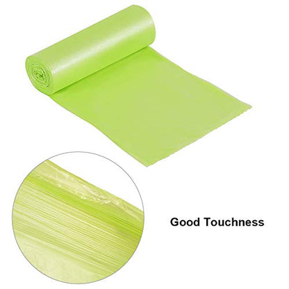Trash Bags Biodegradable,4-6 Gallon Trash bags Recycling & Degradable Garbage Bags Compostable Bags Strong Rubbish Bags Wastebasket Liners Bags for Kitchen Bathroom Office Car(100 Counts,Green) - size: 1 Count (Pack of 100)