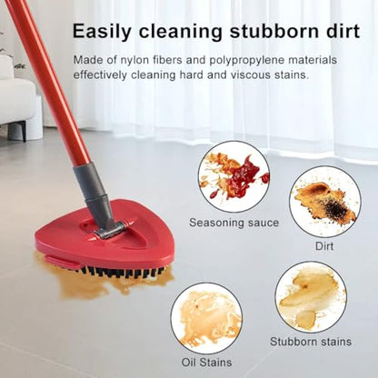 Funtin 2-Pack Mop Scrub Brush Head Compatible with Ocedar EasyWring 1-Tank Spin System, Shower Floor Scrubber for Bathroom Kitchen, Not Fit RinseClean (1-Tank (2-Pack))