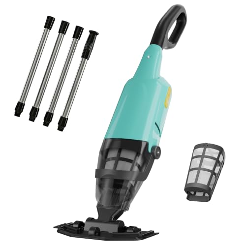 Cordless Pool Vacuum for Abound Pools & Hot Tubs, Removes Leaves Sand Debris, 18GPM Powerful Suction - color: Mint green