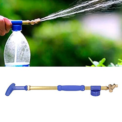 Estink Double Nozzle Sprayer with Bottle Connector for 1.25L and Above Water Bottles Non Slip Handle Telescopic Copper Rod Adjustable Nozzle for Garden Lawn Irrigation