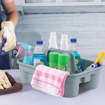 Ramddy Compartment Plastic Cleaning Caddy Basket, 4 Packs | Multipurpose, Commercial, Household Organizer Caddies