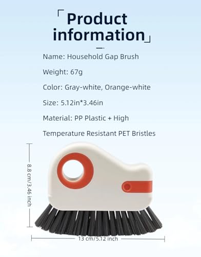 2 in 1 Groove Cleaning Brush for Window Tracks & Sliding Door Tracks, Hard Bristle Scrubber with Hidden Scraper for Window Sills, Window Seals, and Narrow Crevices (Gray) - color: Gray